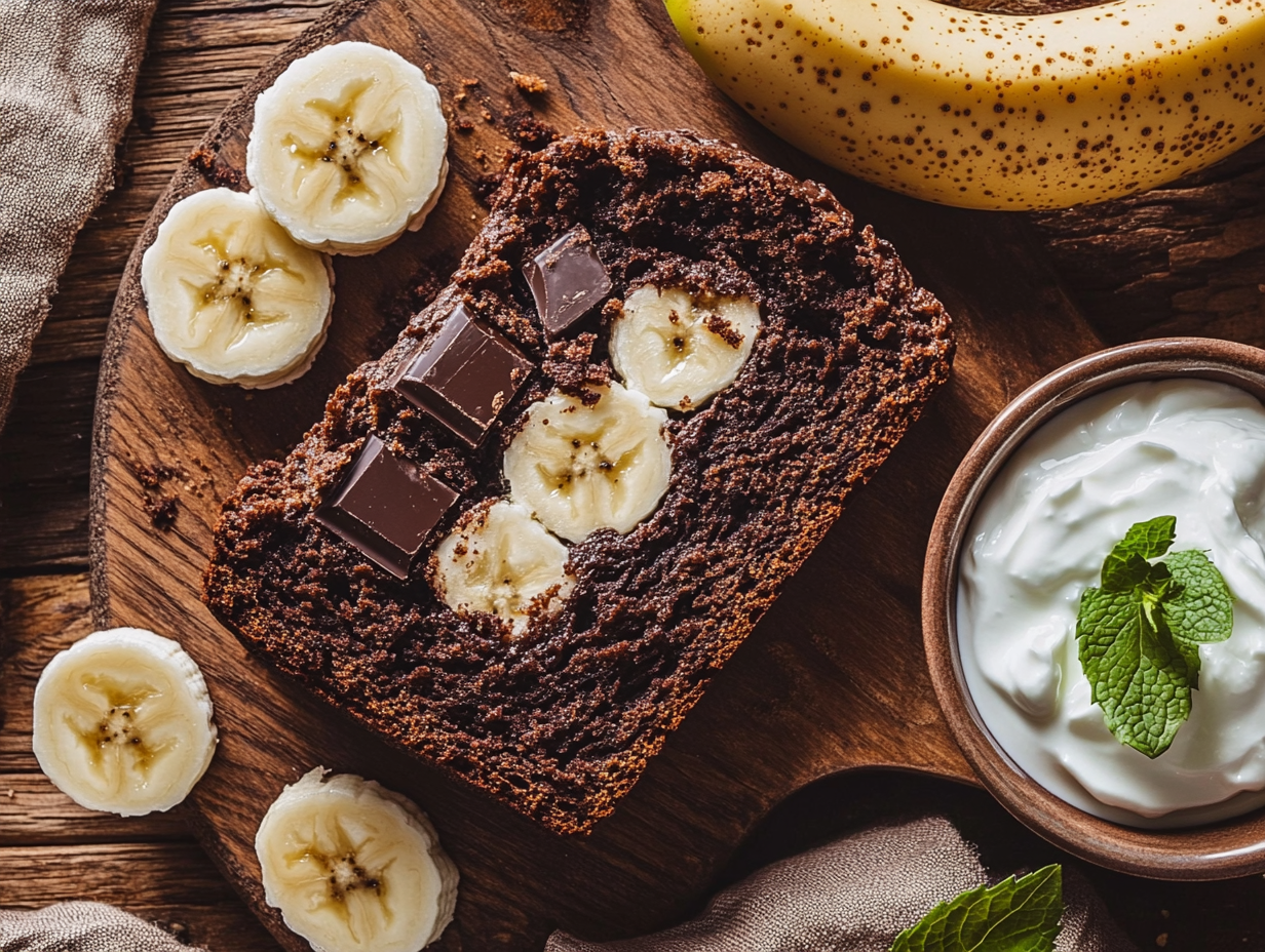 Delicious-Healthy-Chocolate-Banana-Bread-with-Yogurt